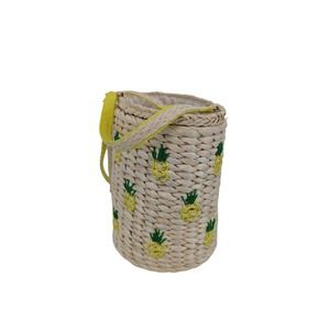 Rachel Ashwell Pineapple Handbag Rattan/Jute Crossbody North South Purse New!